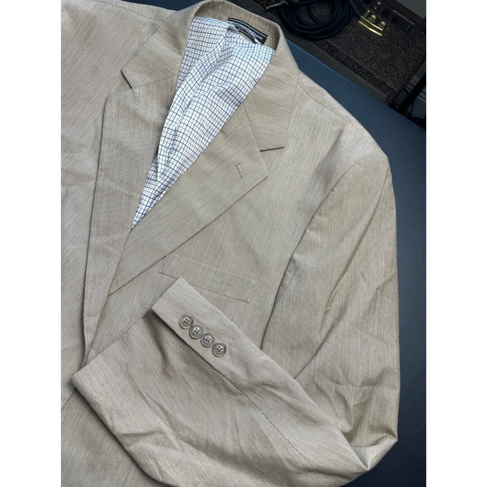 Bert Pulitzer 44R Tan Two Button Sport Coat blazer Pockets sown